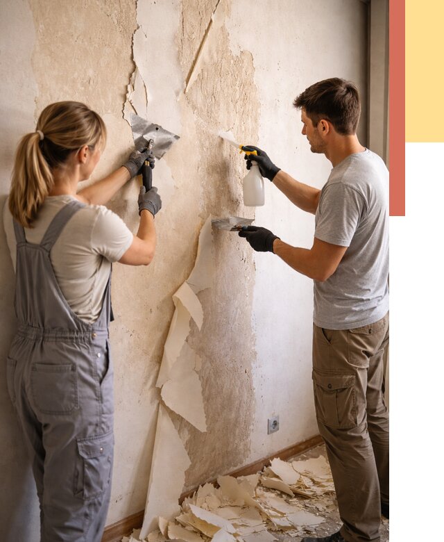 Снятие старых обоев в Кандалакше от 5304 руб. под ключ недорого | ОТДЕЛОЧНИК-Кнд