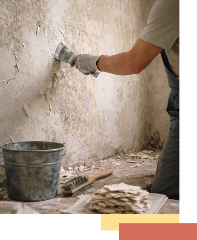 Удаление старой краски со стен в Кандалакше качественно и быстро