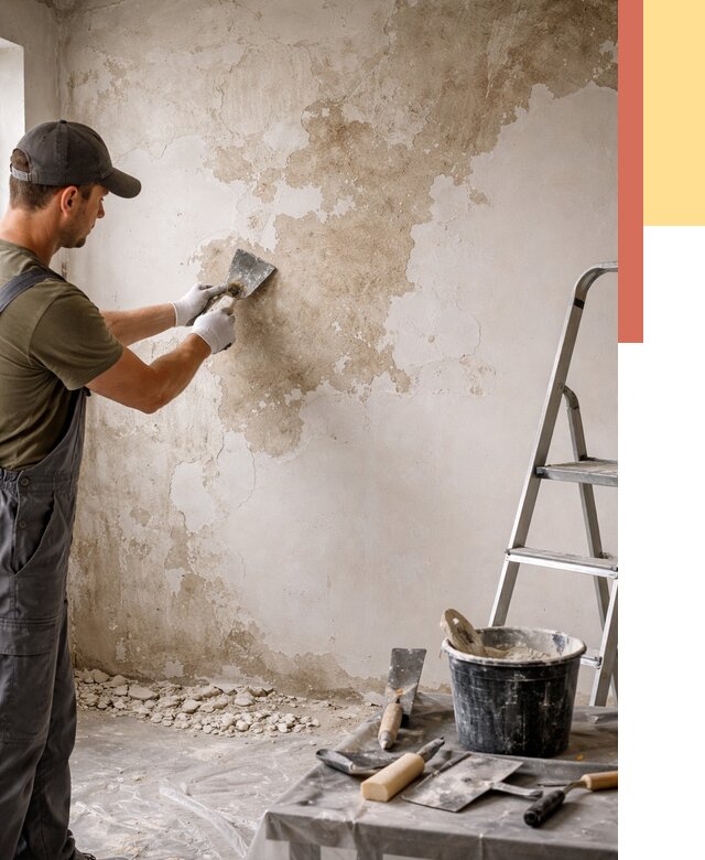 Снятие старой шпаклевки в Кандалакше от 1869 руб. — быстро и недорого | ОТДЕЛОЧНИК-Кнд