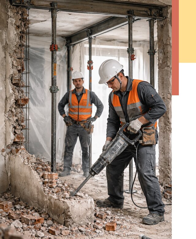 Снос несущих стен в Кандалакше от 10356 руб. — демонтаж несущей стены под ключ | ОТДЕЛОЧНИК-Кнд