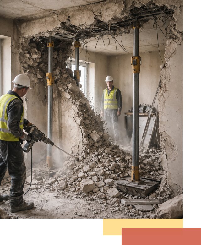 Снос несущих стен в Кандалакше с гарантией безопасности и качества