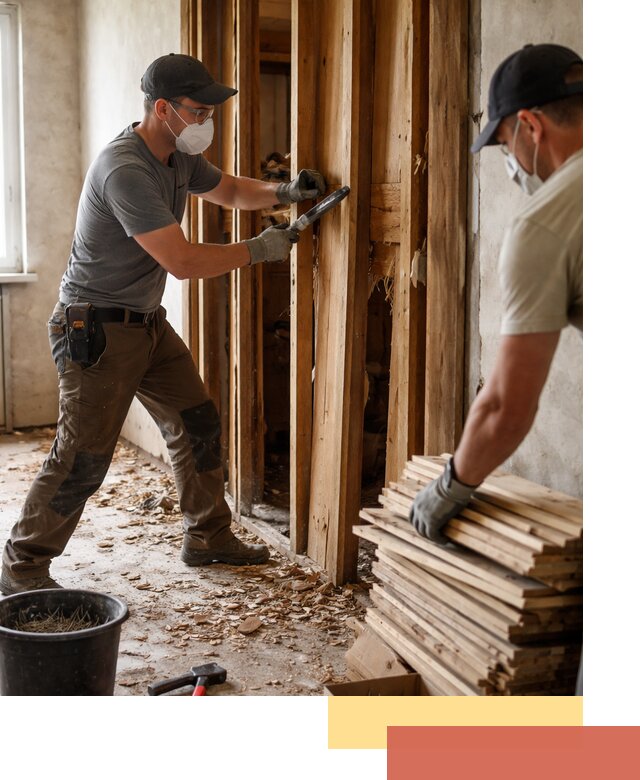 Демонтаж деревянных перегородок в Кандалакше быстро и аккуратно