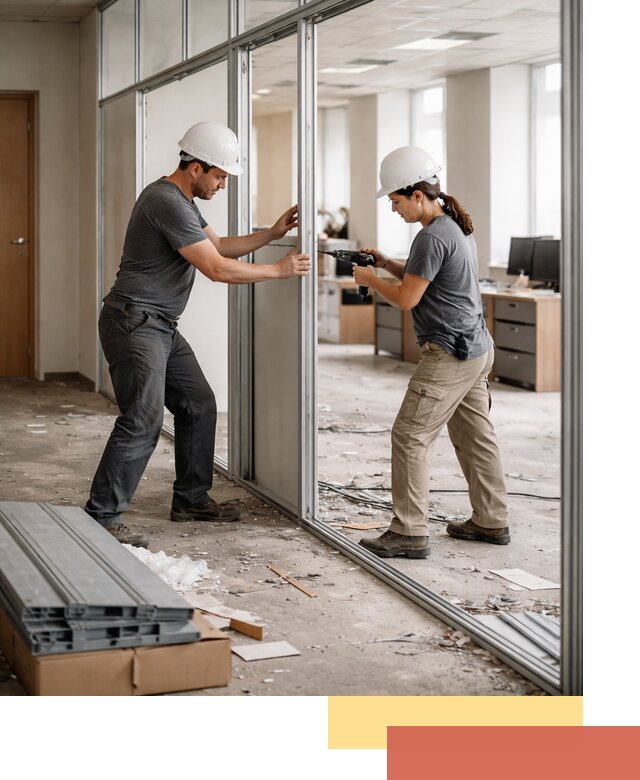 Демонтаж алюминиевых перегородок в Кандалакше быстро и аккуратно