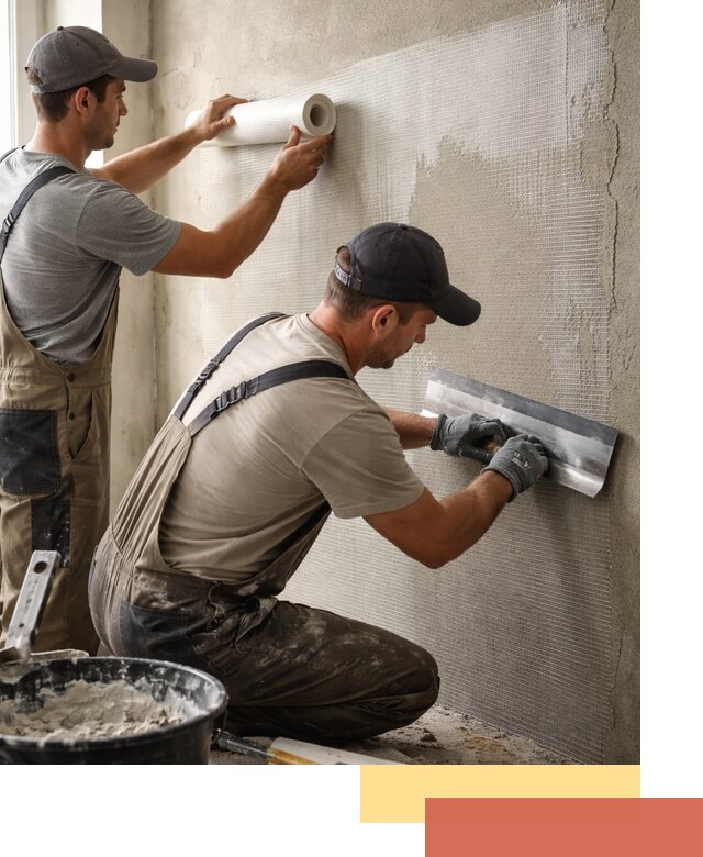 Армирование стен стеклосеткой в Кандалакше для прочной отделки