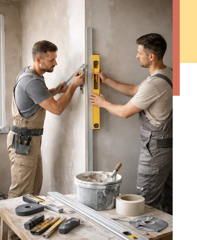 Выведение углов стен в Кандалакше от 1869 руб. быстро и недорого | ОТДЕЛОЧНИК-Кнд