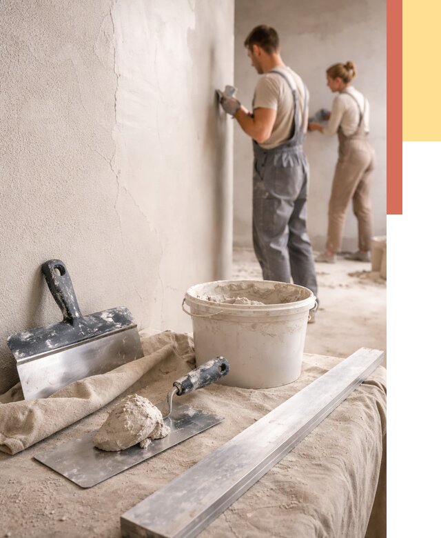 Штукатурка стен гипсовая в Кандалакше от 4546 руб/м2 — быстро и недорого | ОТДЕЛОЧНИК-Кнд