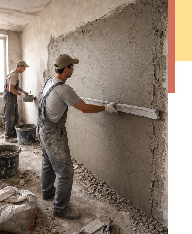 Цементная штукатурка стен в Кандалакше от 4546 руб/м2 — быстро и недорого | ОТДЕЛОЧНИК-Кнд