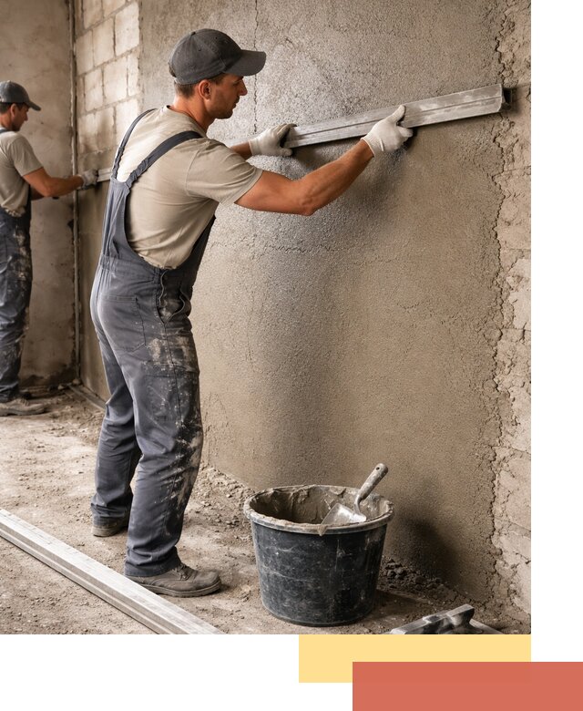 Штукатурка стен цементно-песчаная в Кандалакше профессионально