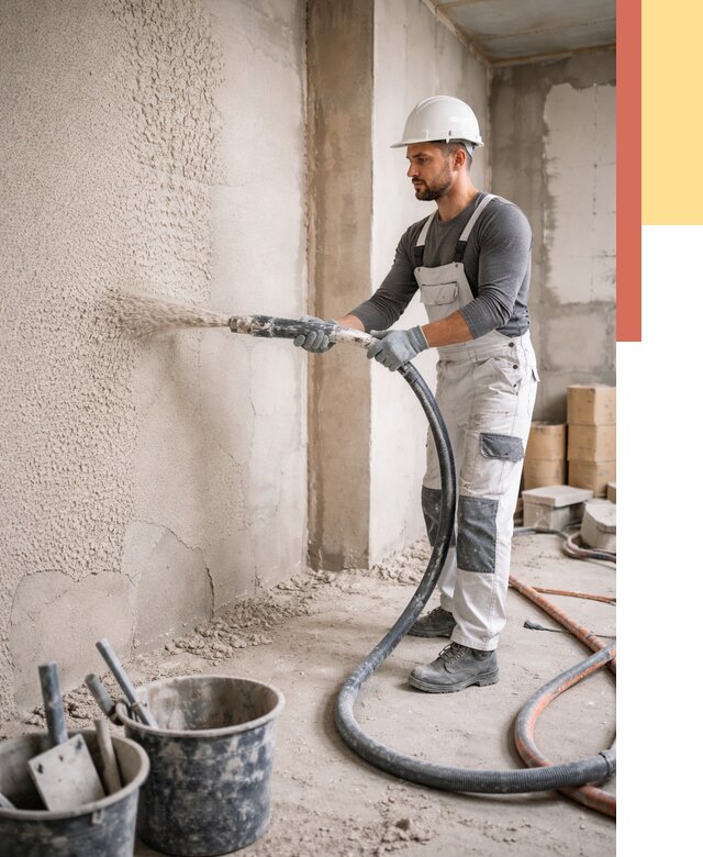 Машинная штукатурка стен в Кандалакше под ключ от 6567 руб./м2 | ОТДЕЛОЧНИК-Кнд