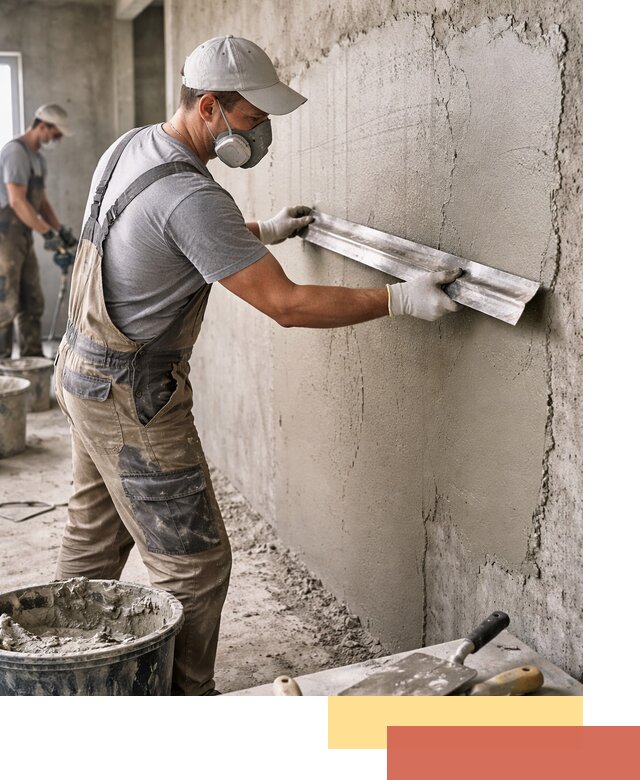 Штукатурка бетонных стен в Кандалакше качественно и долговечно