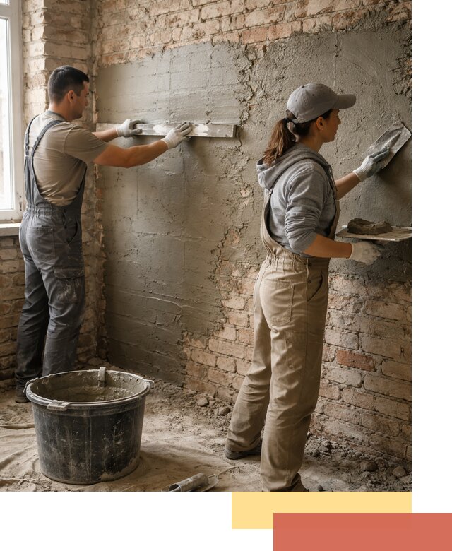 Штукатурка кирпичных стен в Кандалакше — качественно и надежно