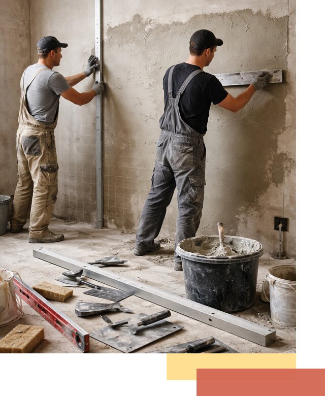 Профессиональная штукатурка стен под плитку в Кандалакше