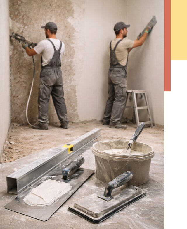 Штукатурка стен под обои в Кандалакше от 4546 руб./м2 — выравнивание под обои | ОТДЕЛОЧНИК-Кнд