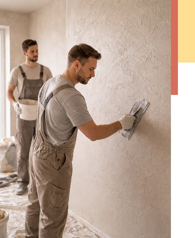 Фактурная штукатурка стен в Кандалакше от 4243 руб./м² — заказать под ключ | ОТДЕЛОЧНИК-Кнд