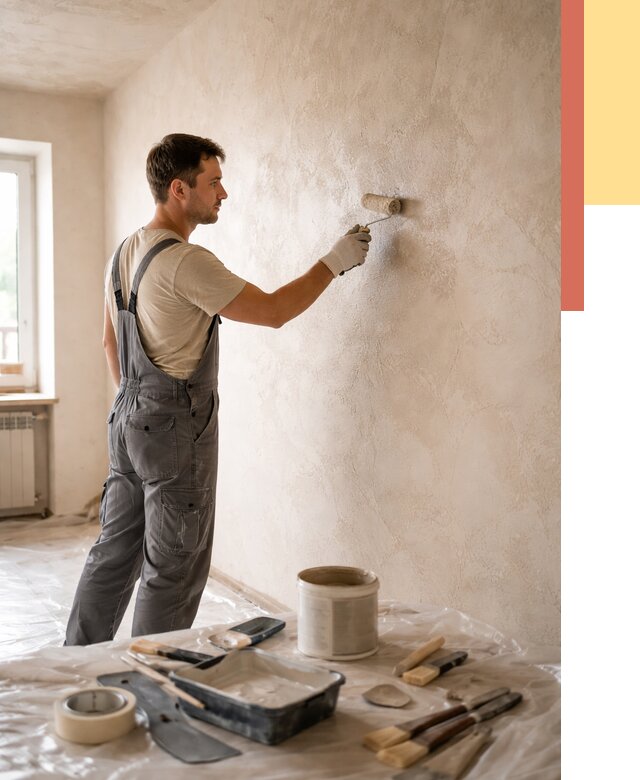 Нанесение лессирующей краски по декоративке в Кандалакше от 1768 руб. | ОТДЕЛОЧНИК-Кнд