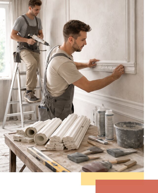 Монтаж лепнины на стены в Кандалакше профессионально и качественно