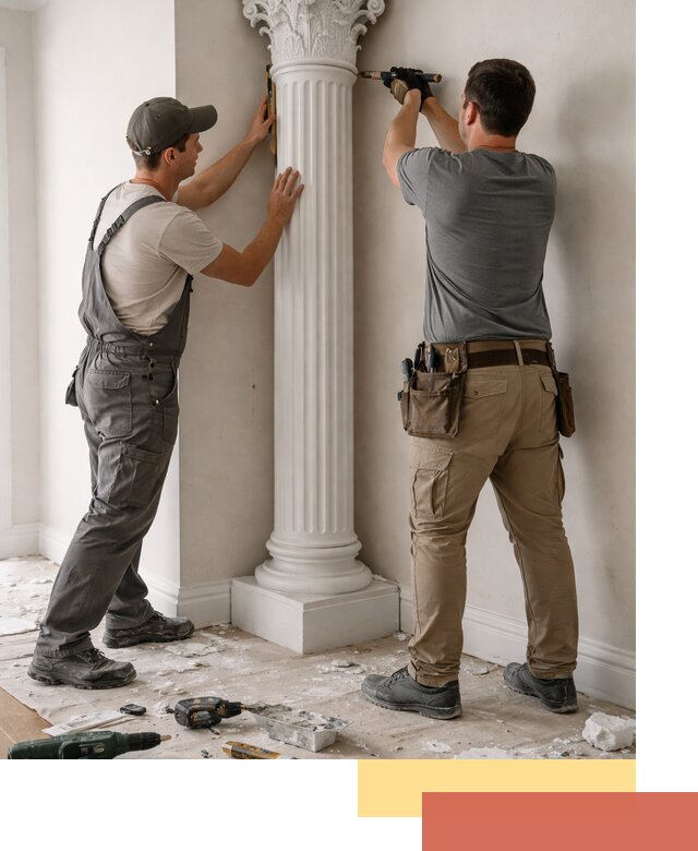 Установка декоративных колонн в Кандалакше под ключ