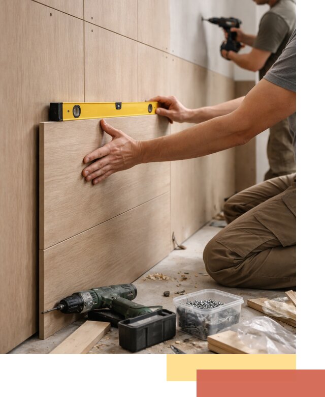 Профессиональный монтаж МДФ панелей на стены в Кандалакше