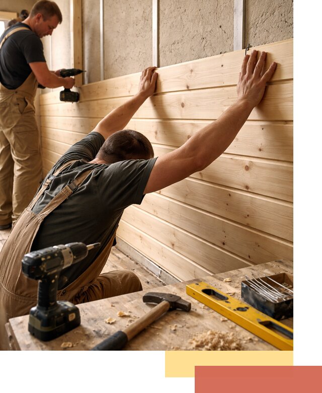 Монтаж деревянной вагонки на стены в Кандалакше быстро и качественно