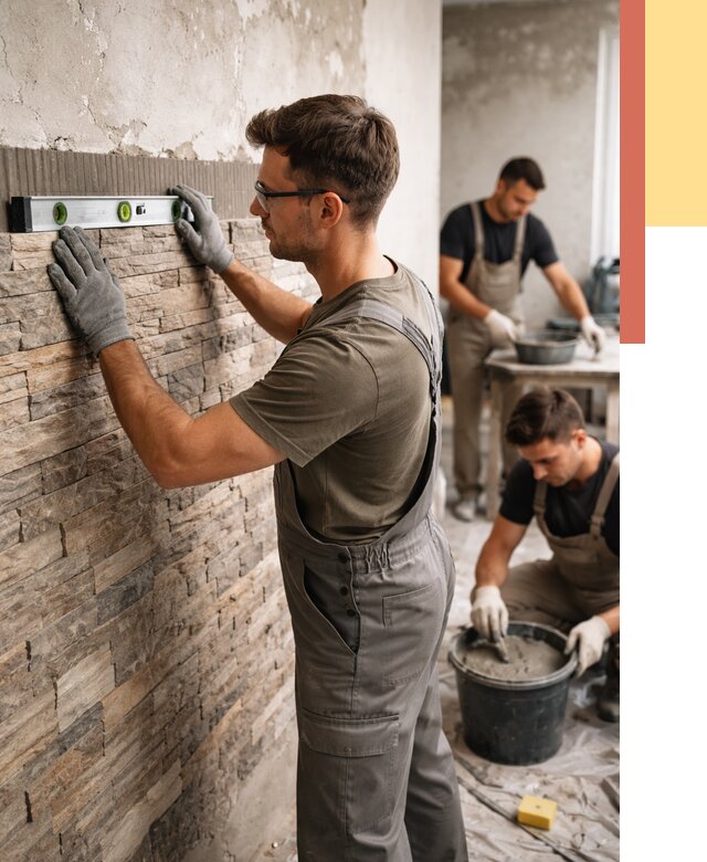 Монтаж искусственного камня в Кандалакше от 4546 руб. под ключ | ОТДЕЛОЧНИК-Кнд