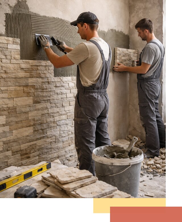 Монтаж искусственного камня в Кандалакше — облицовка стен и фасадов