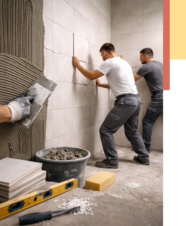 Укладка плитки на стены в Кандалакше от 859 руб. — качественно и недорого | ОТДЕЛОЧНИК-Кнд