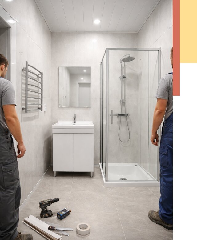 Отделка ванной комнаты панелями ПВХ в Кандалакше от 4546 руб. за м2 | ОТДЕЛОЧНИК-Кнд