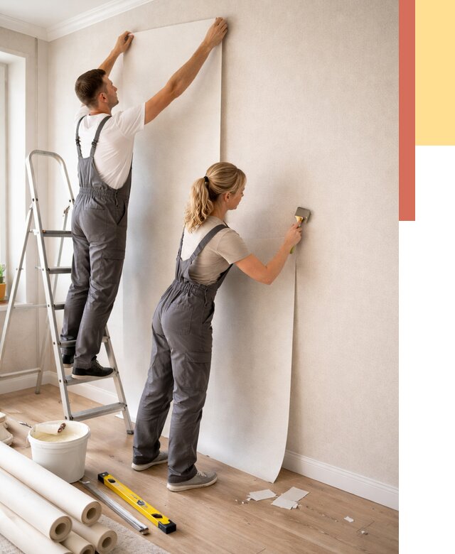 Поклейка флизелиновых обоев в Кандалакше от 6062 руб. | Быстро и недорого — ОТДЕЛОЧНИК-Кнд