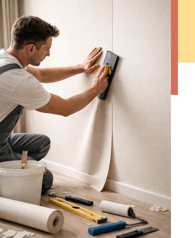 Поклейка виниловых обоев в Кандалакше от 4546 руб. | Быстро и недорого — ОТДЕЛОЧНИК-Кнд