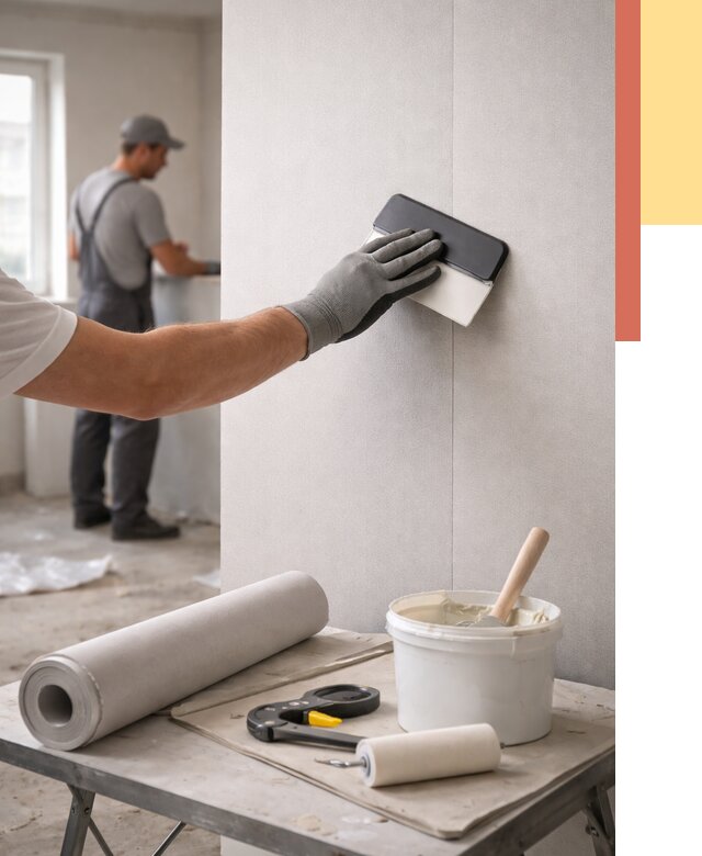 Поклейка обоев под покраску в Кандалакше от 3536 руб. за м2 | ОТДЕЛОЧНИК-Кнд