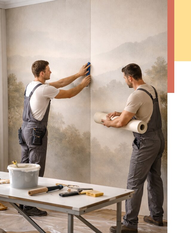 Поклейка фотообоев в Кандалакше от 8588 руб/м² — быстро и недорого | ОТДЕЛОЧНИК-Кнд