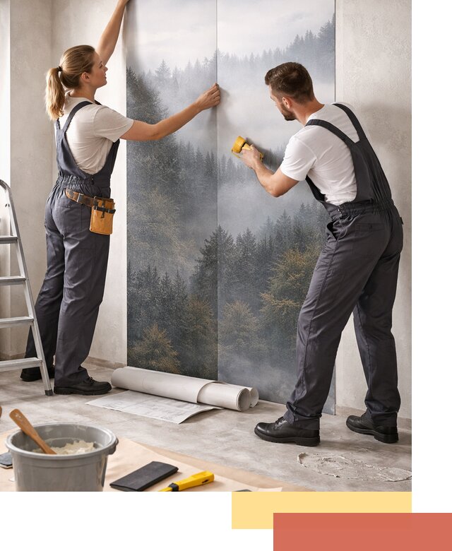 Поклейка фотообоев профессионально в Кандалакше под ключ