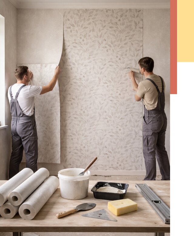 Поклейка обоев с подбором рисунка в Кандалакше от 3536 руб. | ОТДЕЛОЧНИК-Кнд - быстро и недорого