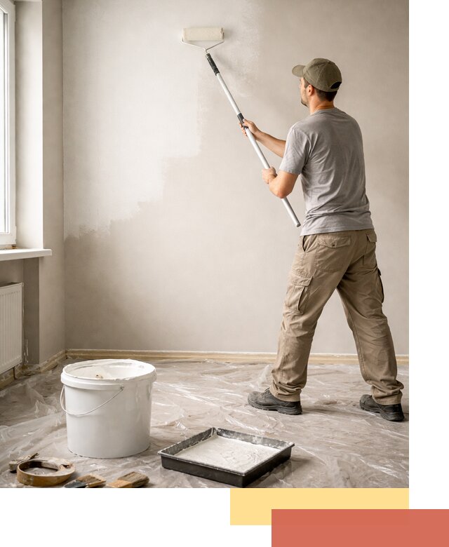 Покраска стен латексной краской в Кандалакше качественно и быстро