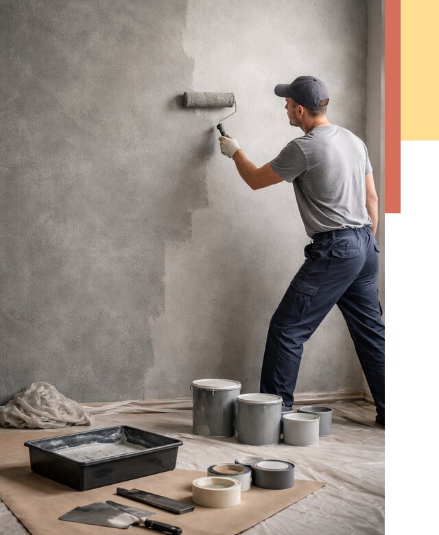 Покраска стен под бетон в Кандалакше от 657 руб. за м2 — быстро и недорого | ОТДЕЛОЧНИК-Кнд