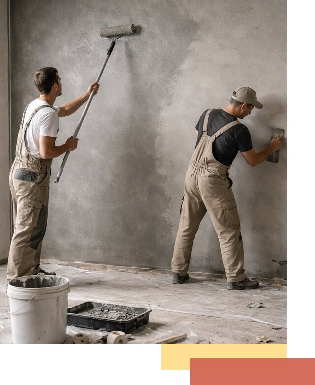 Покраска стен под бетон в Кандалакше профессионально и недорого