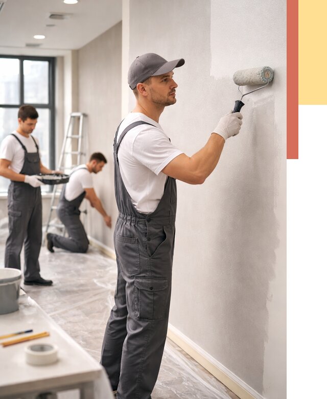 Покраска стен в офисе в Кандалакше от 8588 руб. — быстро и недорого | ОТДЕЛОЧНИК-Кнд