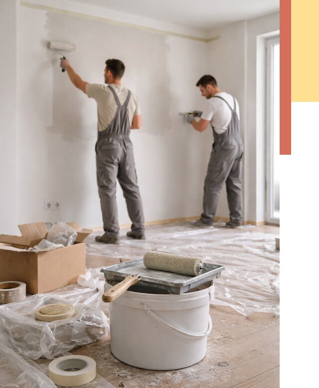 Покраска стен в квартире в Кандалакше от 2526 руб/м2 — быстро и недорого | ОТДЕЛОЧНИК-Кнд