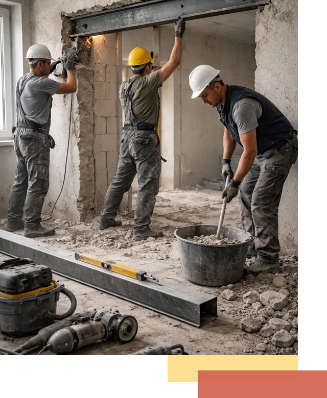 Создание проемов в стенах и несущих конструкциях в Кандалакше