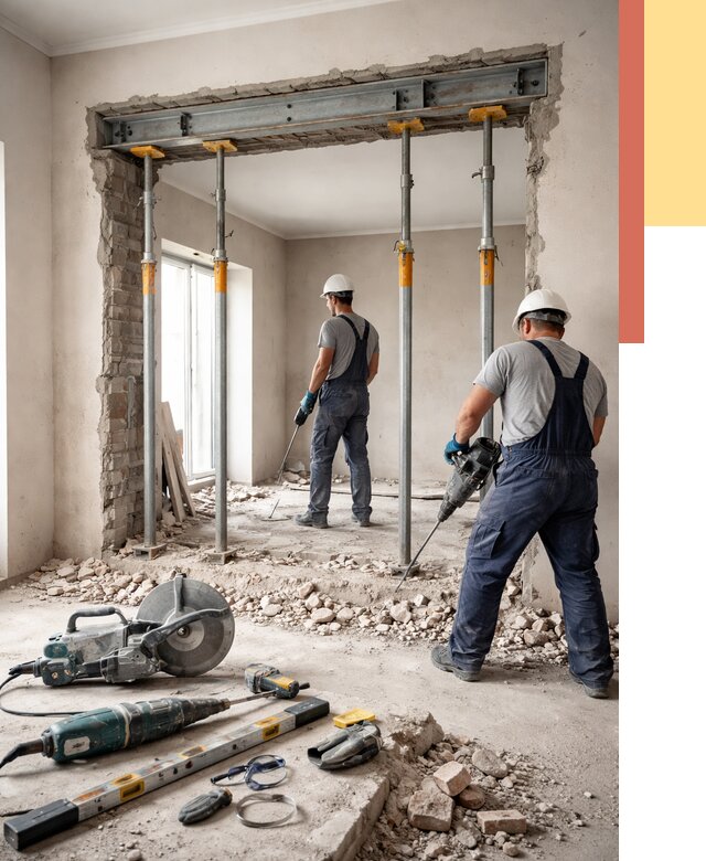 Прорезка проема в стене в Кандалакше от 4546 руб. — быстро и недорого | ОТДЕЛОЧНИК-Кнд