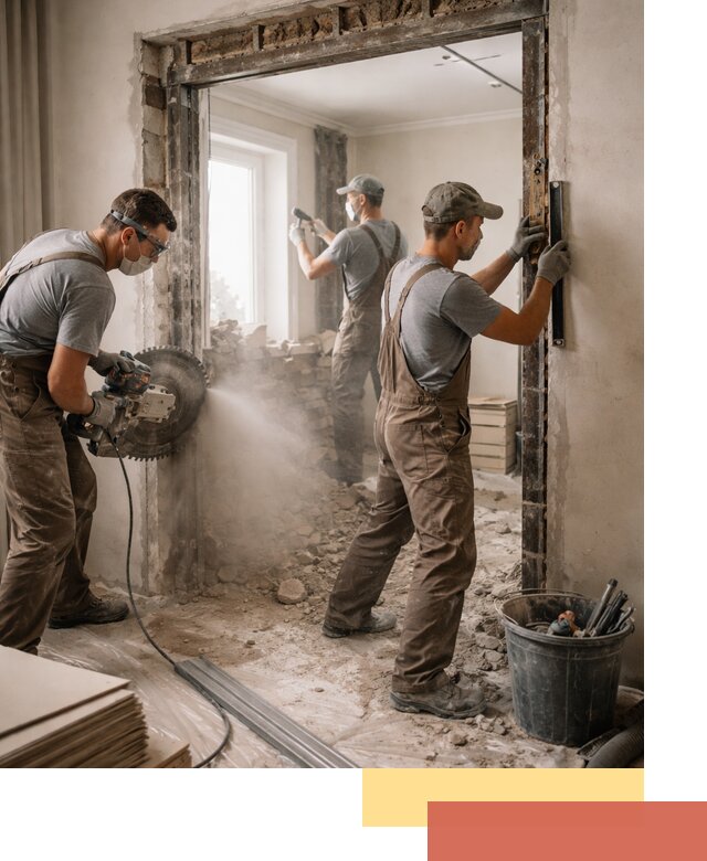 Расширение дверного проема под установку новой двери в Кандалакше