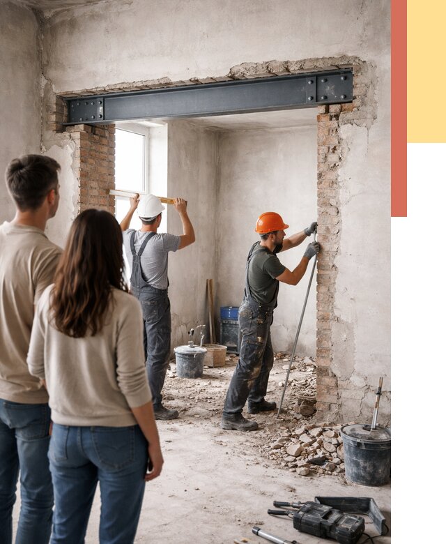 Усиление проема в стене в Кандалакше от 9598 руб. — усиление дверного проема металлоконструкцией | ОТДЕЛОЧНИК-Кнд