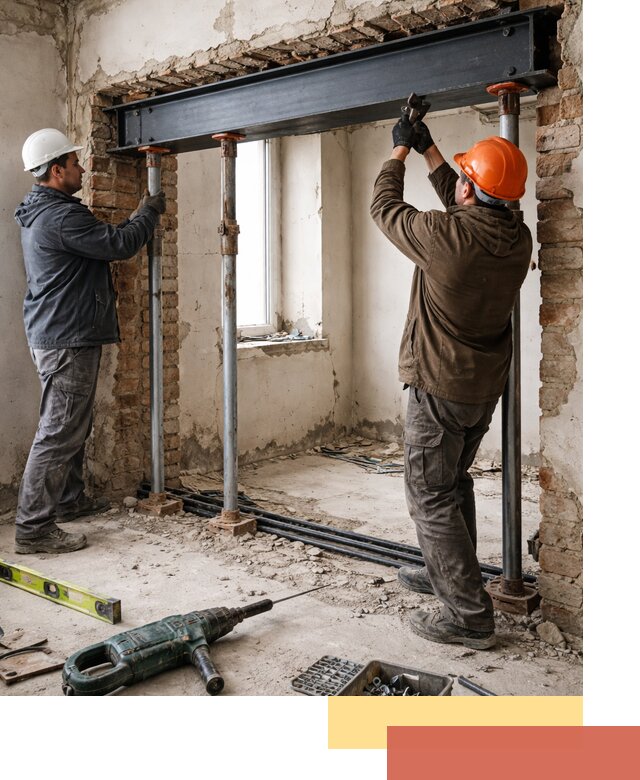 Усиление проема в стене в Кандалакше для расширения и безопасности