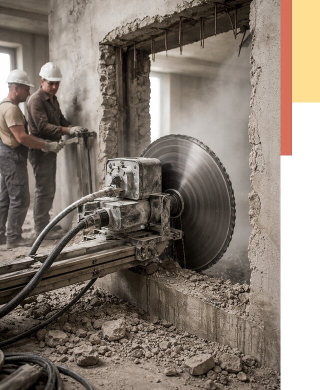 Алмазная резка проемов в Кандалакше от 4546 руб. быстро и недорого | ОТДЕЛОЧНИК-Кнд