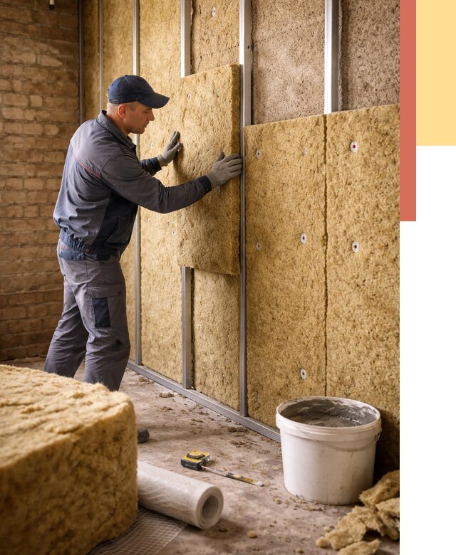 Утепление стен минватой в Кандалакше от 1364 руб./м2 — недорого и быстро | ОТДЕЛОЧНИК-Кнд