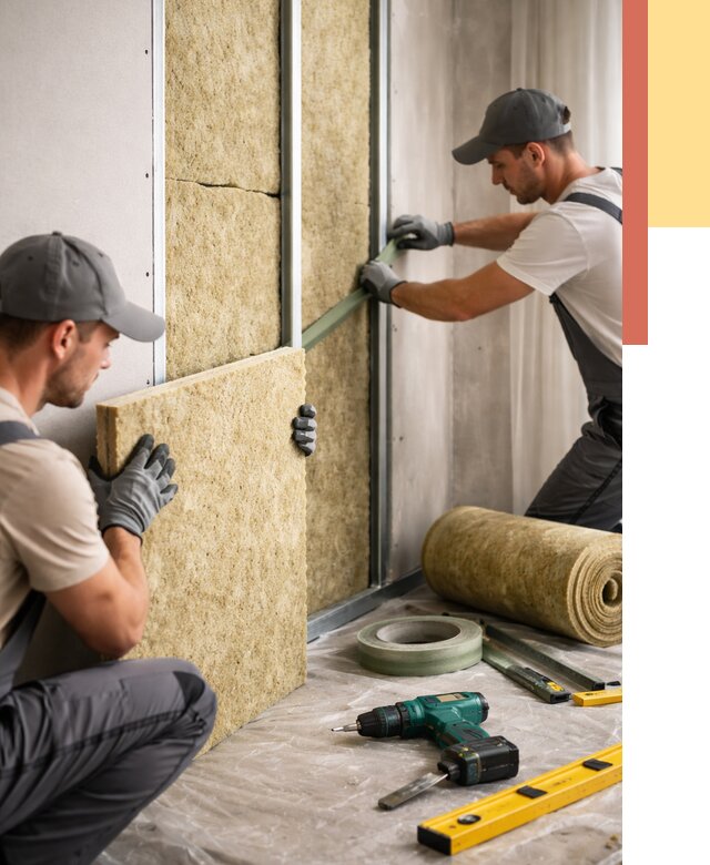 Шумоизоляция стен в Кандалакше под ключ от 1869 руб. | ОТДЕЛОЧНИК-Кнд