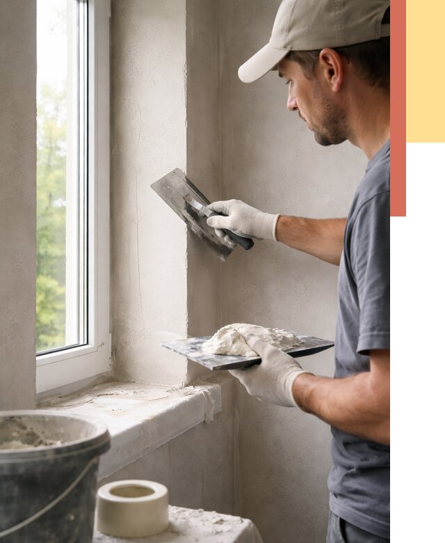 Штукатурка откосов в Кандалакше от 4546 руб/м² — услуги и выравнивание под ключ | ОТДЕЛОЧНИК-Кнд