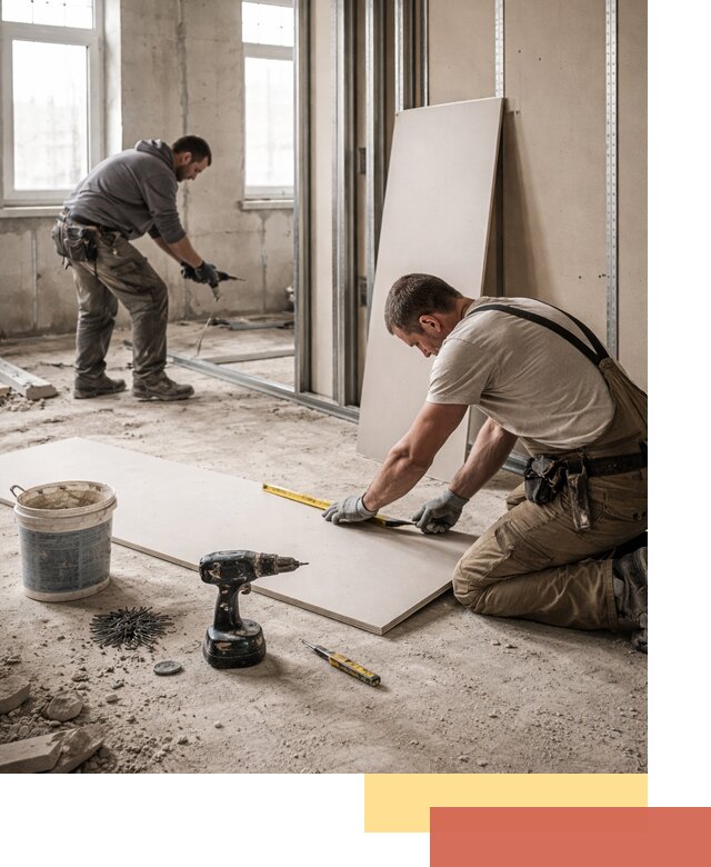 Кладка перегородок из ПГП под ключ в Кандалакше