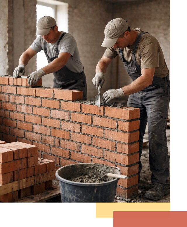 Кладка кирпичных перегородок под ключ в Кандалакше