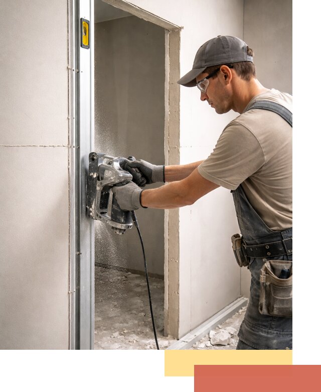 Устройство дверного проема в перегородке в Кандалакше